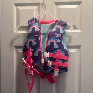 Speedo Kids' Purple and Pink Rainbow Life Vest